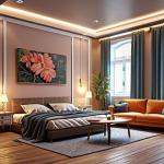 ** A beautiful and comfortable home interior with carefully chosen colors, lighting, and furniture, reflecting the art of interior design.
2.  **