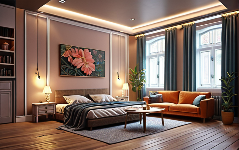 ** A beautiful and comfortable home interior with carefully chosen colors, lighting, and furniture, reflecting the art of interior design.
2. **